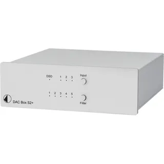 Pro-Ject Audio Systems DAC Box S2+, High End DAC mit 32bit und DSD256 Support (Silber)
