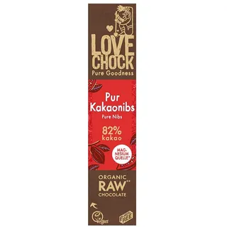 Lovechock Bio rohe Schokolade Bars, Pur-Kakaonibs 40 g