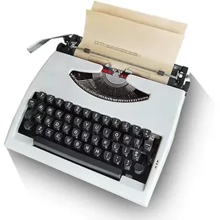Mechanische Schreibmaschine-Vintage tragbare manuelle Schreibmaschine, Retro 1980er Design, klassischer englischer Stil für nostalgisches Schreiben und Sammeln, langlebig und funktionellfafafafa