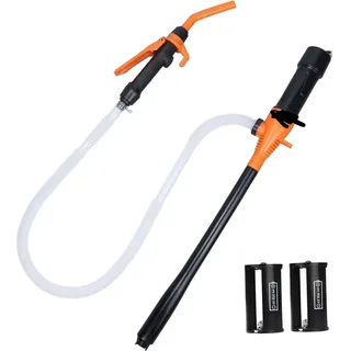 Portable Power Pump, Inbriefe Portable Pump for Gas, Flüssigkeitstransferpumpe Pumpen, Universal Benzinpumpe Kraftstoff Umfüllpumpe,Multifunktionale tragbare Pumpe für Heizöl Wasser Gas (Orange, B)