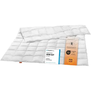 sleepling extra leichte Sommer Daunendecke 155x220 cm, 90% Daunen 10% Federn, Sommerdaunendecke, Sommerdecke, Sommerbettdecke, Bettdecke 155 x 220 cm, Made in EU, Öko-Tex, Downpass
