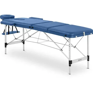 Physa Massageliege klappbar Massagebank Massagetisch Holzrahmen 180 kg Blau