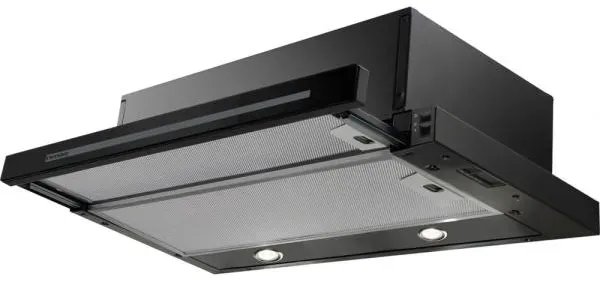 Franke Flexa FSM 601 BK/GL - Flachschirmhaube mit 5 Jahre Garantie, Schwarz, 315.0737.227, ca. 60 cm