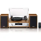Lenco MC-160WD - HiFi Stereoanlage mit Plattenspieler, DAB+/FM-Radio und Bluetooth® - Holz