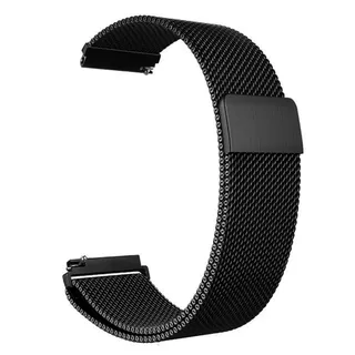 SYSMYXGS Edelstahl Mesh Uhrenarmband -18mm/20mm/22mm Milanaise Ersatz Metall Armband Edelstahlarmband mit Smartwatch Schnellverschluss Watch für Damen Herren Magnetverschluss (Schwarz,18MM)
