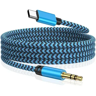 Auto Aux Kabel für Samsung, 1M USB C auf 3,5mm Klinke Audiokabel Adapter, Klinke auf USB C Aux Kabel Auto Handy für Samsung Galaxy A56 5g/A55/A54/A17/A16/A15/S25/S24 Ultra/S23/S22/S21, iPhone 17/16/15