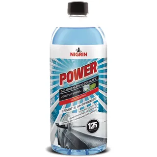 Nigrin POWER Scheiben-Frostschutz Konzentrat 1 Liter | Reinigungszusatz für Autoscheiben und Scheinwerfer | wirksam bis -52 °C | polycarbonatverträglich | schlierenfrei