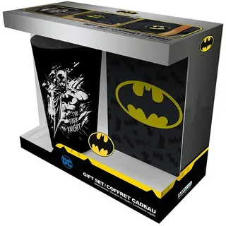 Geschenkset DC - Batman (Glas, Anstecknadel und Notizbuch)