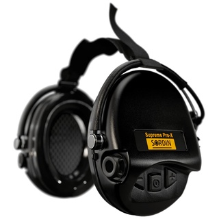 Sordin Pro-X Kapsel-Gehörschützer - 76302-X-02-S - Gehörschutz aktiv & elektronisch mit Neckband - Schaumkissen - Schwarz