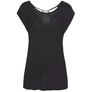 LASCANA Rundhalsshirt Damen schwarz Gr.32/34