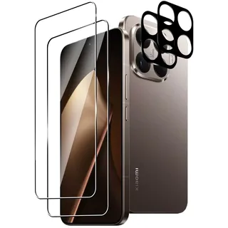 Afikyutu Panzer Schutz Glas für Xiaomi 15T/ 15T Pro für Panzerglas, 2 Stück Schutzfolie mit 2 Stück Kameraschutz, 9H Härte Displayschutz, 9 HD Panzerfolie Anti-Kratz, Anti-Blasenfrei