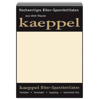 Kaeppel Spannbettlaken Kaeppel Biber Spannbettlaken - 90x200 cm - 200x200, Biber, Gummizug: rundum, (1 Stück) beige