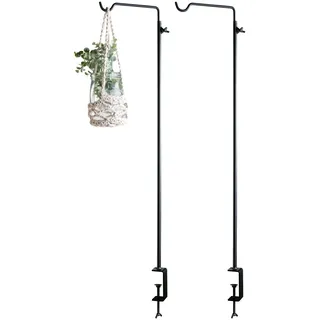 Deko-Tischhaken 2er Set LASSANDA, Schwarz - Metall - H 90 cm - 2er Set