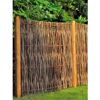 Tetzner & Jentzsch Haselnusszaun 180 x 180 cm Braun/Holz