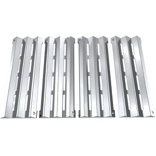 tuning-art GA20 Gasgrill Brennerabdeckung Edelstahl kompatibel mit Napoleon LEX485 | LEX605 | LEX730 | Brennerschutz | Passgenau, Farbe:4er Set Chrom Bulle