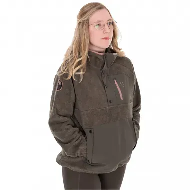 Fox Women's Explorer Fleece Hooded Jacket Damen (Olive), Oliv, L
