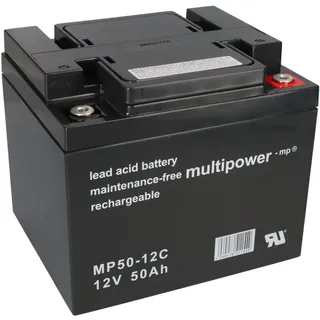 Multipower Elektromobil Scooter Batterie Akku 12V 50 AH zyklenfest