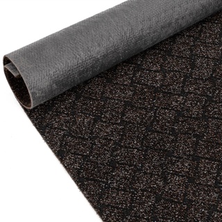 ANRO Schmutzfangmatte Flur Läufer Schmutzfangläufer Fußmatte Teppichläufer Flurteppich Türmatte Meterware Melbourne Dunkelbraun 160x100cm