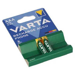 Varta 2x Akku AAA 1,2V 800mAh kompatibel Telefon AEG Eclipse 15 Prism 15 Voxtel D500