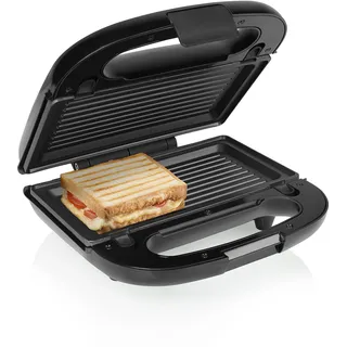 Tristar SA-3071 – Auswechselbare Sandwich-, Grill- und Waffel-Platten – Grillfläche: 22,4 x 12,5 cm – 750 W, Schwarz