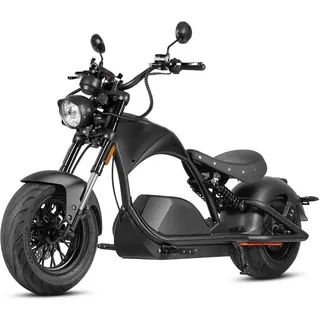 Elektroroller Blake, E-Roller, E-Scooter Straßenzulassung, 45 km/h, 3000 W, 100 km RW, herausnehmbarer Lithium-Akku (72V/40Ah) Schwarz - Schwarz