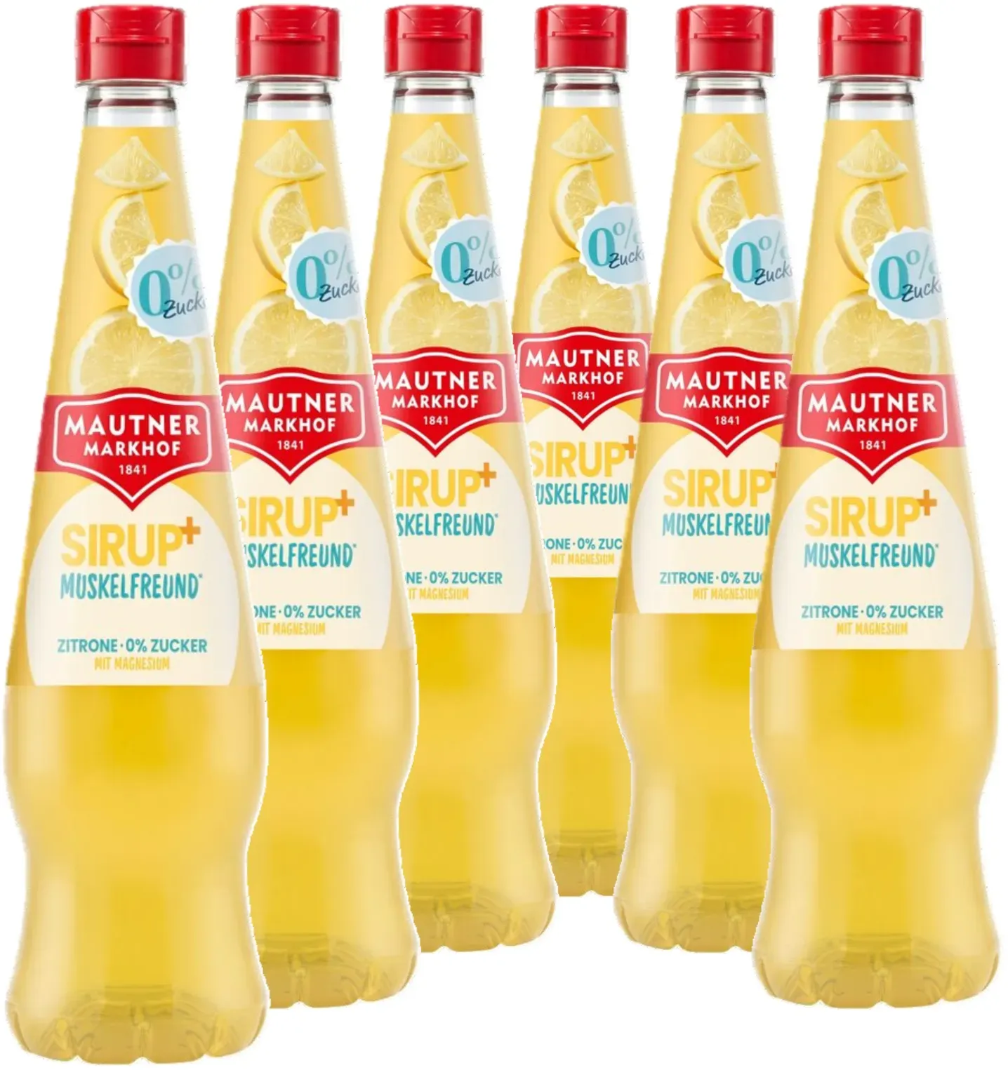 6 × Mautner Markhof 0% Zucker Sirup+ Muskelfreund Zitrone