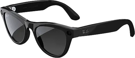 META Ray-Ban Meta Skyler (Gen 2) – Schwarz glänzend, Gläser: Grafitgrau mit Farbverlauf (polarisiert) AI Glasses