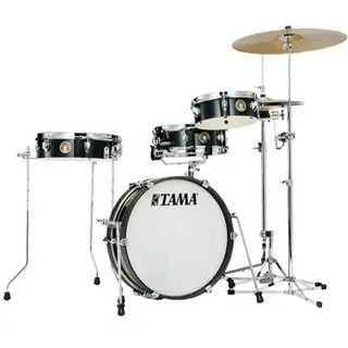 Tama Club-Jam Pancake Drumset 4 teilig - Hairline Black/Chrom Hardware, LJK48P-HBK