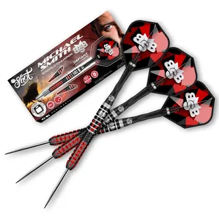Shot! Steel Darts | Michael Smith | Bully Boy | Defiant | 90% Tungsten Steeltip Darts | Steeldart | Hochwertige Tungsten Dartpfeile Set mit Schäften und Flights | Made in Neuseeland | 24 Gramm