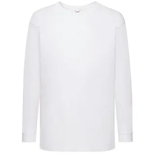 FRUIT OF THE LOOM KIDS VALUEWEIGHT LONG SLEEVE T - Kinder langarm Shirt mit Rundhalsausschnitt, weiß, 104