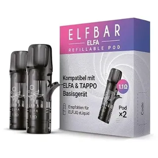 4X Elfbar ELFA Leer Pods zum nachfüllen Refillable Pods Selbstbefüllbar - 2 Stück pro Packung je 2ml - ohne Nikotin