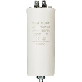 Nedis Anlaufkondensator Betriebskondensator 60uF 60μF mit STECKER (Motorkondensator)