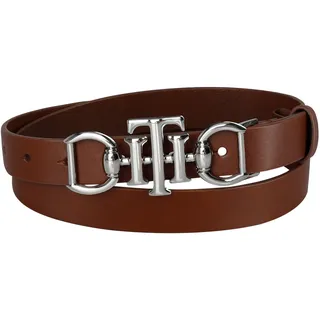 Tommy Hilfiger Damen Th Horsebit Plaque Buckle Gürtel, Cognac, XL - XL