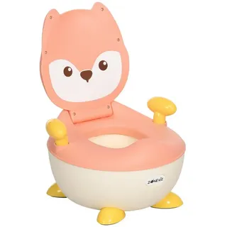 zonekiz Kinder Töpfchen Kindertoilette im Fuchs-Design, Babytöpfchen mit Griff