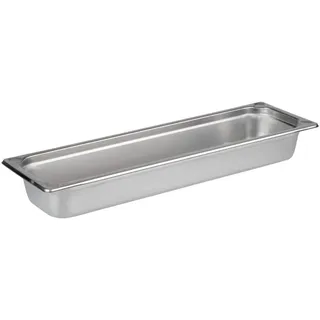 APS GN 2/4 Behälter, rostfreier Gastronormbehälter Edelstahl, Abmessungen 530 x 162 mm/Höhe 65 mm/Volumen 3,6 Liter,