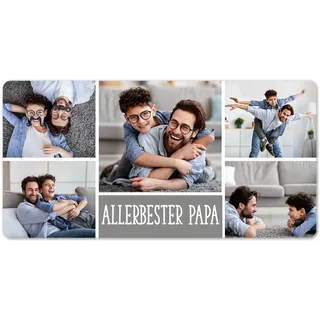 Herz & Heim® XXL Mousepad mit Wunschmotiv – Personalisierbare Schreibtischunterlage mit Foto & Text – Individuelles Mauspad mit eigenen Fotos (Fotocollage)