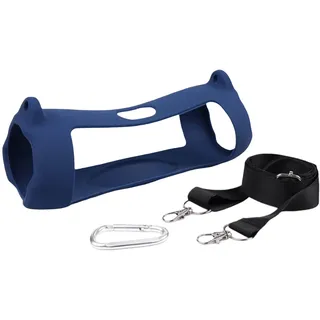 Silikon Schutzhülle Kompatibel mit JBL Charge 5 Protective Cover 5th GenerationLautsprecher, Reisegel, Tragetasche Schutzhülle Travel Carrying Protective Case Cover Hülle mit Schultergurt (Blue)