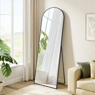 Songmics bogenförmiger Ganzkörperspiegel, 150 x 40 cm, tintenschwarz