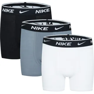 Nike Boxershorts NIKE SPORTSWEAR "für Jungs", Mädchen, Gr. M134140, 3 Stk., schwarz-weiß (schwarz, weiß), Jersey, Obermaterial: 95% Baumwolle, 5% Elasthan, Unterhosen, Kinder Unterhose aus Baumwolle
