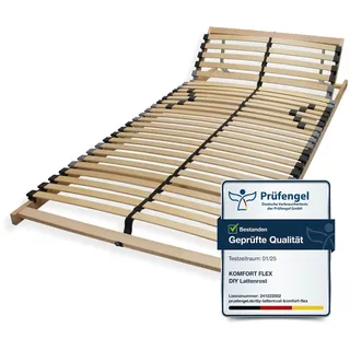 Sleepneo Lattenrost 140x200, Kopfteil verstellbar, Ergonomischer 7 Zonen Lattenrost, Buchenholz, 28 Latten, Hergestellt in Deutschland,Selbstmontage,bis 150Kg