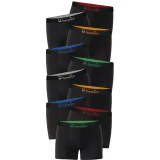BENETTON Boxershorts unifarben schwarz 3XL 10er Pack