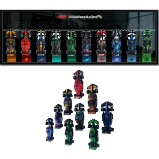 Display Wallboard für Le*go Speed Champions F1 10 in 1 Rennwagen, kompatibel mit Lego Auto, tolle Ideen für Lego Auto Wandhalterung Enthusiasten, nur Wandboard