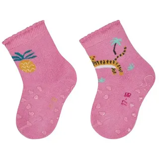 Sterntaler ABS Krabbelsocken 2er-Pack Ananas in rosa – Gr.: 20