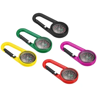 5 PCS Kompass mit Karabinerhaken kompass schlüsselanhänger Mini Kompass kompass Outdoor kompass Kinder nautischer kompass kompass klein Schlüsselhalter mit Kompass und Karabiner Kompass Karabiner