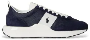 Polo Ralph Lauren für Herren. 809P07284003 Turnschuhe Leder Train 89 navy (43), Wohnung, Schnürsenkel, Lässig, Marine