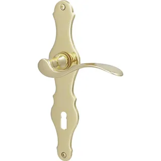 Alpertec BB-Langschildgarnitur Susan Messing gold verschnörkelt Beschläge