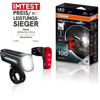Osram LEDsBIKE® Race 100 Set - Fahrradbeleuchtungsset - einschließlich automatischer Bremslichtfunktion