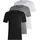 Classic Kurzarm-T-Shirt 3 Einheiten White Grey Black 2XL