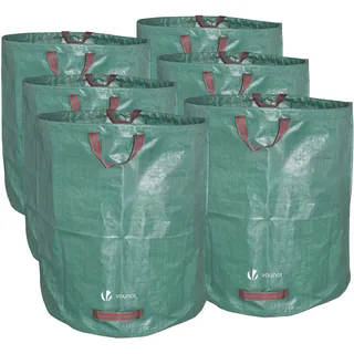 VOUNOT VOUNOT® 272 Liter, Gartensack Gartenabfallsack mit Griffen, Laubsack für Grünabfall, 6er Set