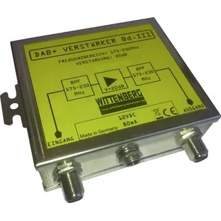 Wittenberg Antennen 103087 Mehrbereichsverstärker DAB+ 20 dB